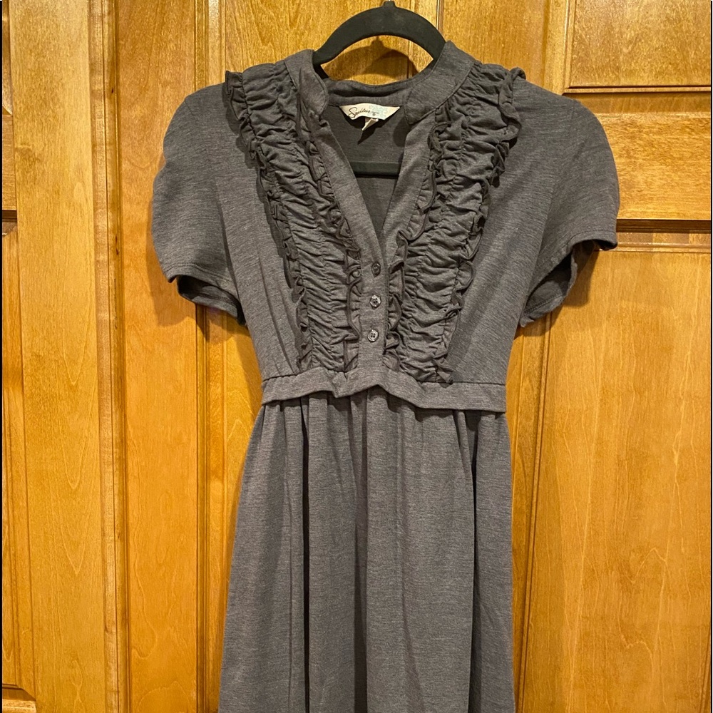SPEECHLESS Grey Tie Cotton Dress